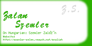 zalan szemler business card